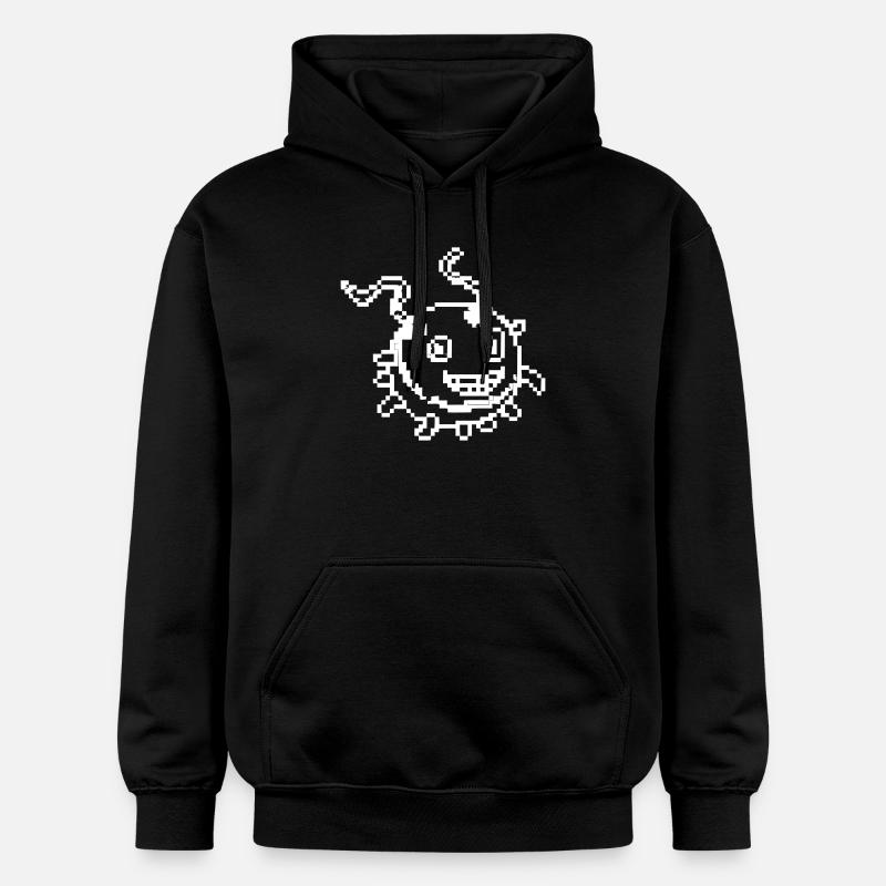 Virus Monster Pixel Art Comic - Gildan Unisex Softstyle® Midweight Hoodie - black