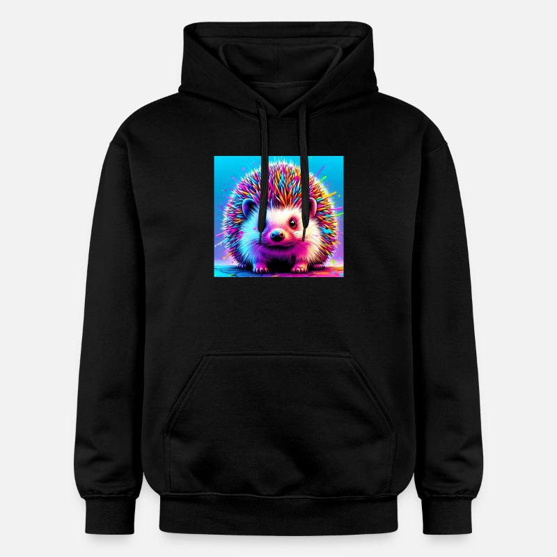 hérisson - Sweat à capuche Softstyle® Gildan Unisexe - noir