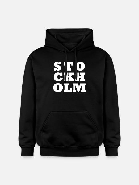 Logo de Stockholm - Sweat à capuche Softstyle® Gildan Unisexe - noir