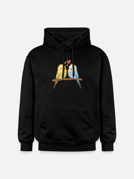 Wellensittiche - Gildan Unisex Softstyle® Midweight Hoodie - Schwarz