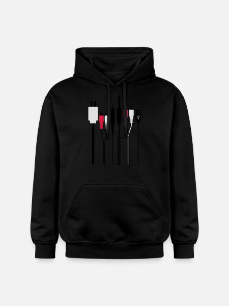 Audio et connecteurs d'alimentation - Sweat à capuche Softstyle® Gildan Unisexe - noir
