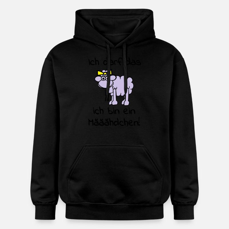 maeaeaehdchen_darf_das_3f - Gildan Unisex Softstyle® Midweight Hoodie - black