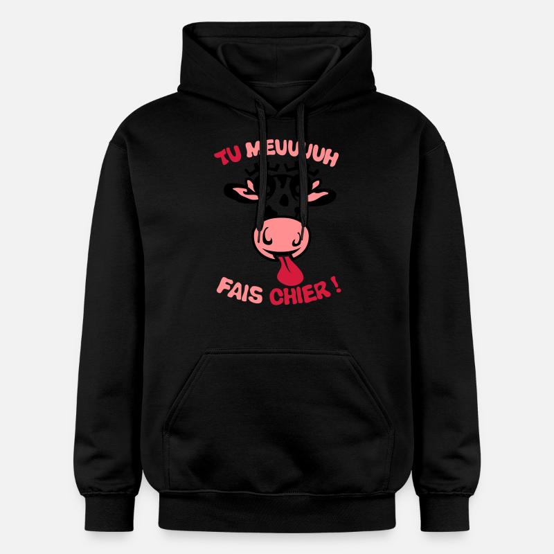 Sie Kuhscheiße Begriff muhen - Gildan Unisex Softstyle® Midweight Hoodie - Schwarz