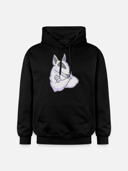 Bullterrier-Maskottchen 3c - Gildan Unisex Softstyle® Midweight Hoodie - Schwarz