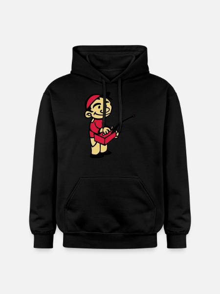 modell Kind mit Modellfunksteuerung - Gildan Unisex Softstyle® Midweight Hoodie - Schwarz