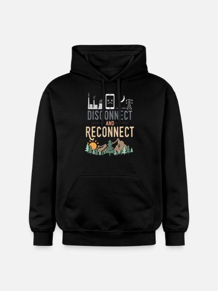 Disconnect And Reconnect - Gildan Unisex Softstyle® Midweight Hoodie - black