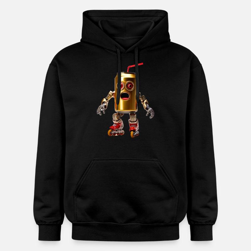 Canette de bière avec paille - Sweat à capuche Softstyle® Gildan Unisexe - noir