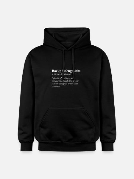 Backpfeifengesicht Funny German Idiom - Gildan Unisex Softstyle® Midweight Hoodie - black
