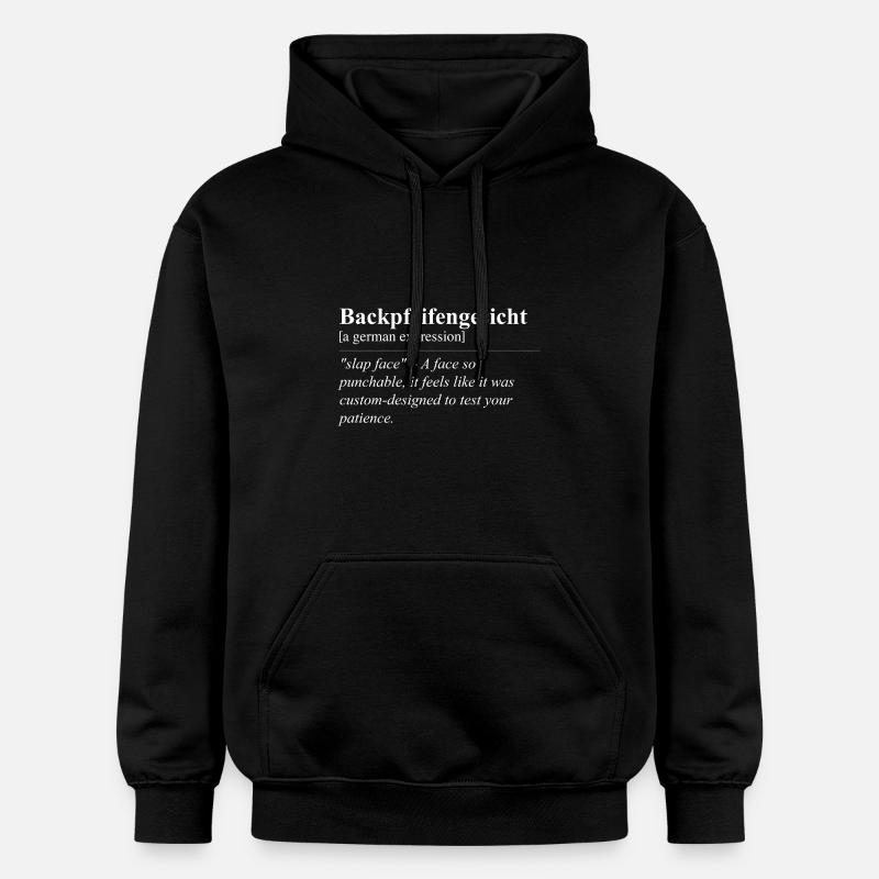 Backpfeifengesicht Idiome allemand drôle - Sweat à capuche Softstyle® Gildan Unisexe - noir