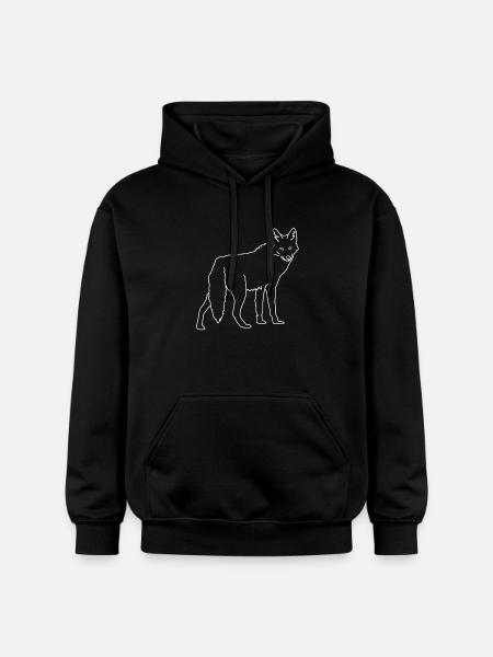 Kojote - Gildan Unisex Softstyle® Midweight Hoodie - Schwarz