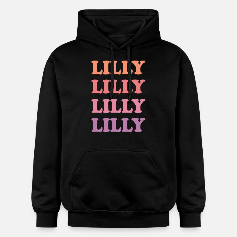 Nom Lilly - Sweat à capuche Softstyle® Gildan Unisexe - noir