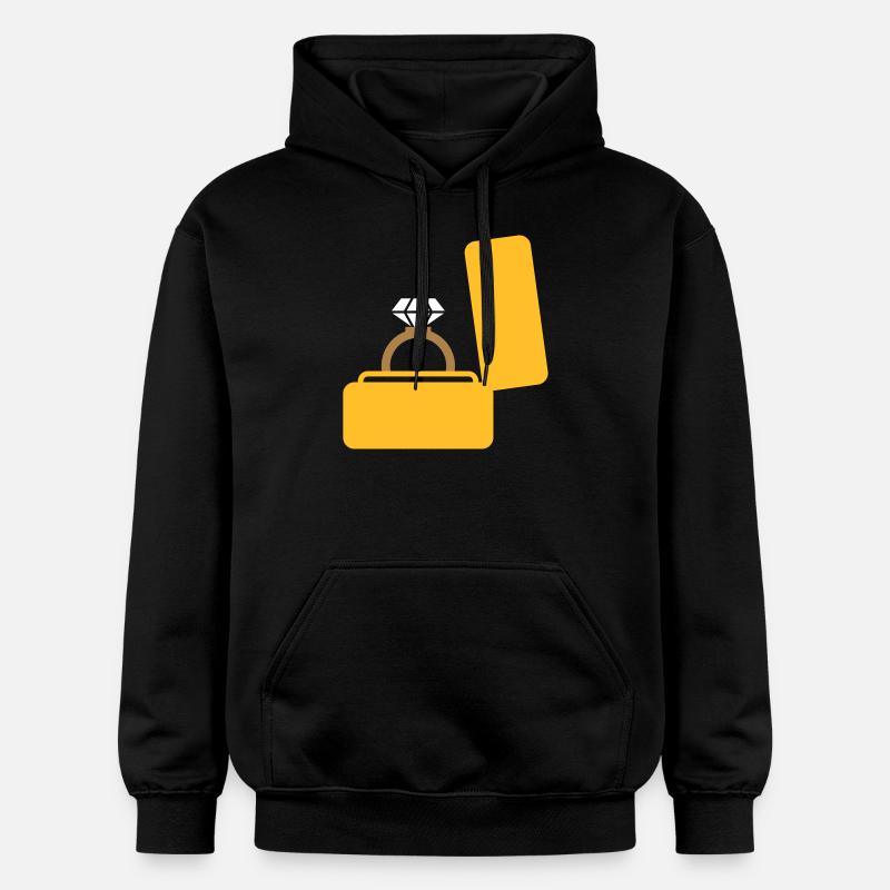 Ring Hochzeit Geschenk - Gildan Unisex Softstyle® Midweight Hoodie - Schwarz