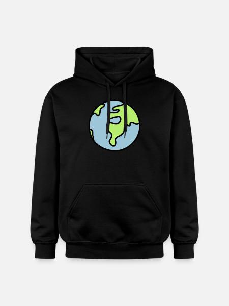 Globus - Welt - Gildan Unisex Softstyle® Midweight Hoodie - Schwarz