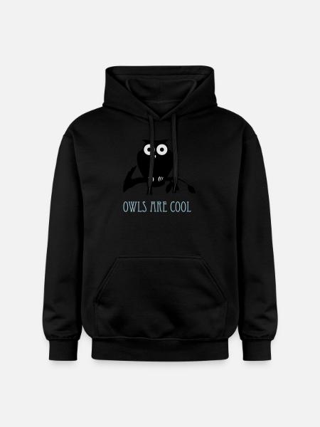owls are cool - Gildan Unisex Softstyle® Midweight Hoodie - black