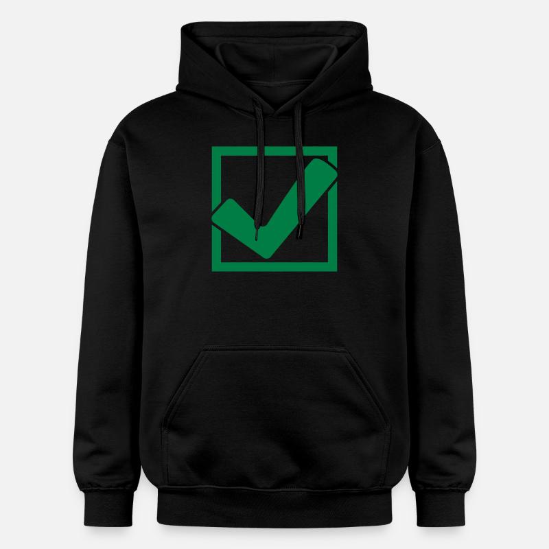Crochet rectangulaire logo - Sweat à capuche Softstyle® Gildan Unisexe - noir