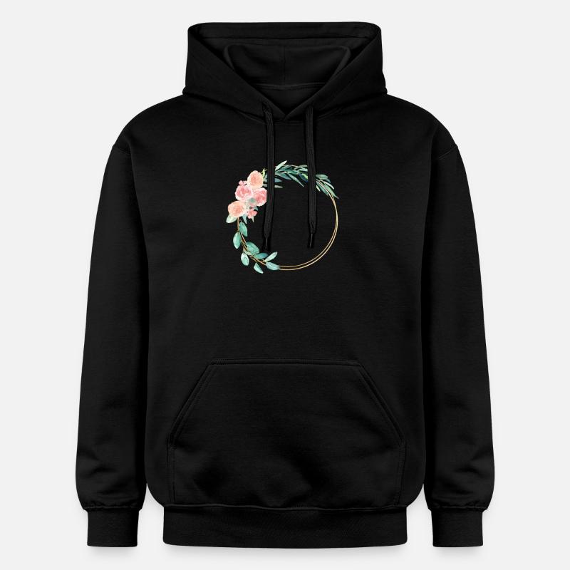 spring_wreath - Sweat à capuche Softstyle® Gildan Unisexe - noir