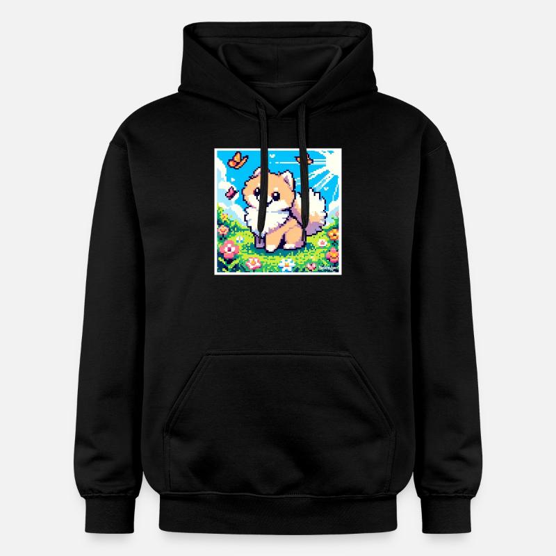 Pixel Pom - Sweat à capuche Softstyle® Gildan Unisexe - noir