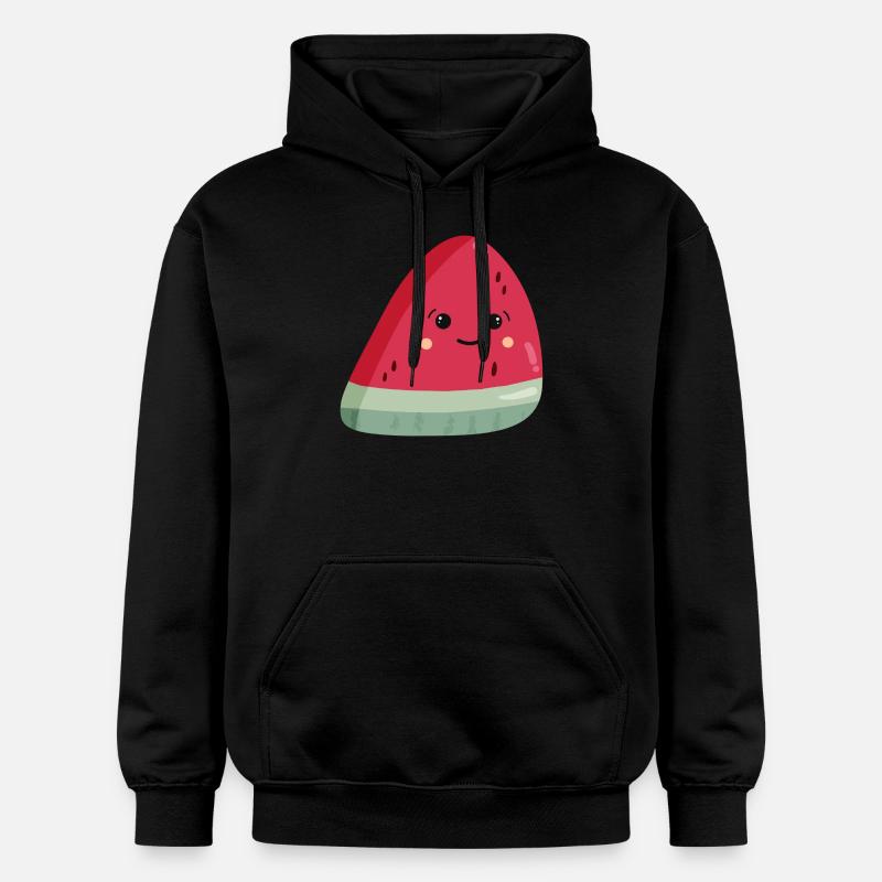 Pastèque Kawaii - Sweat à capuche Softstyle® Gildan Unisexe - noir