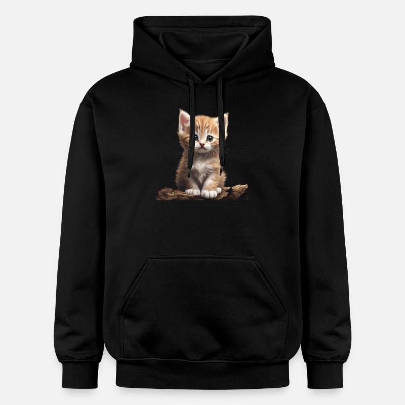 Petit chaton mignon - Sweat à capuche Softstyle® Gildan Unisexe - noir
