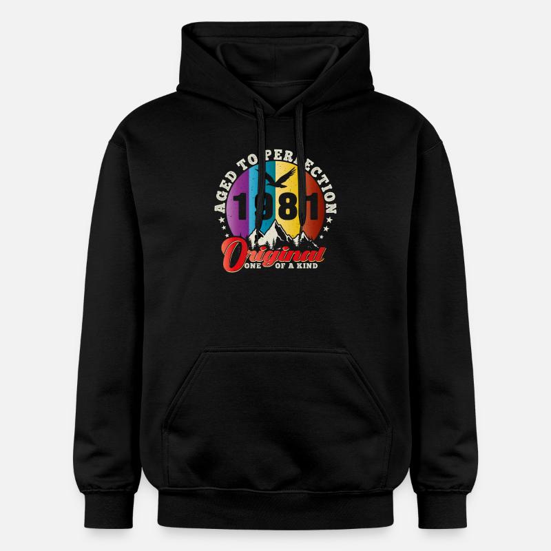Perfection 1981 -43e anniversaire,Original - Sweat à capuche Softstyle® Gildan Unisexe - noir