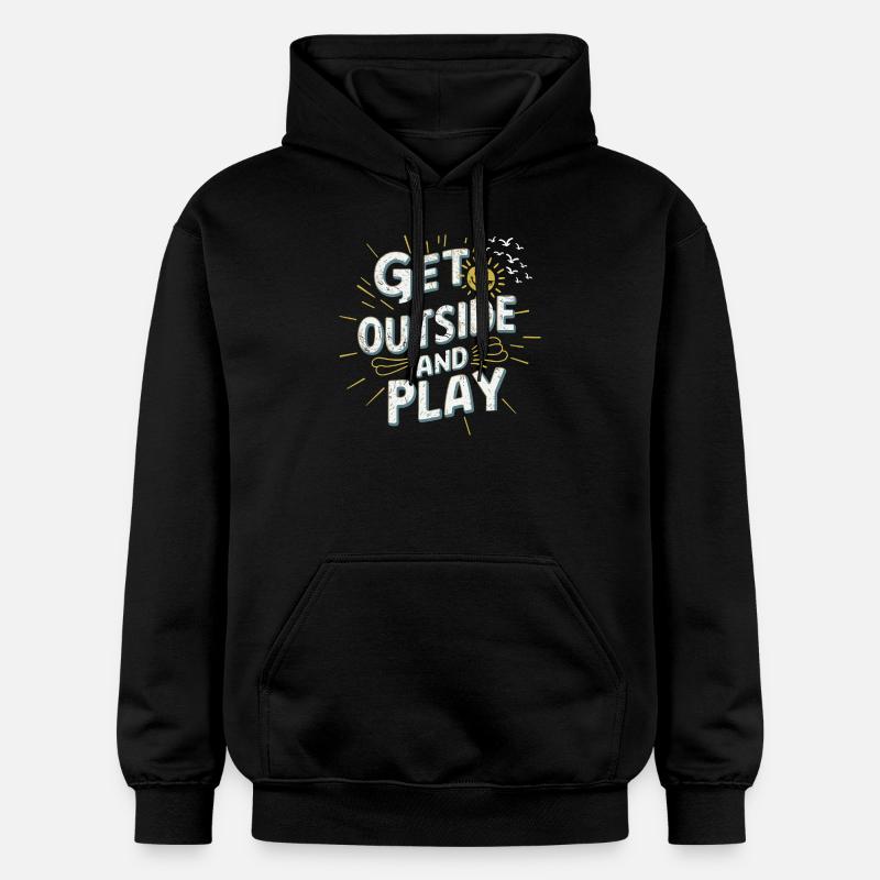 Va dehors et joue - Sweat à capuche Softstyle® Gildan Unisexe - noir