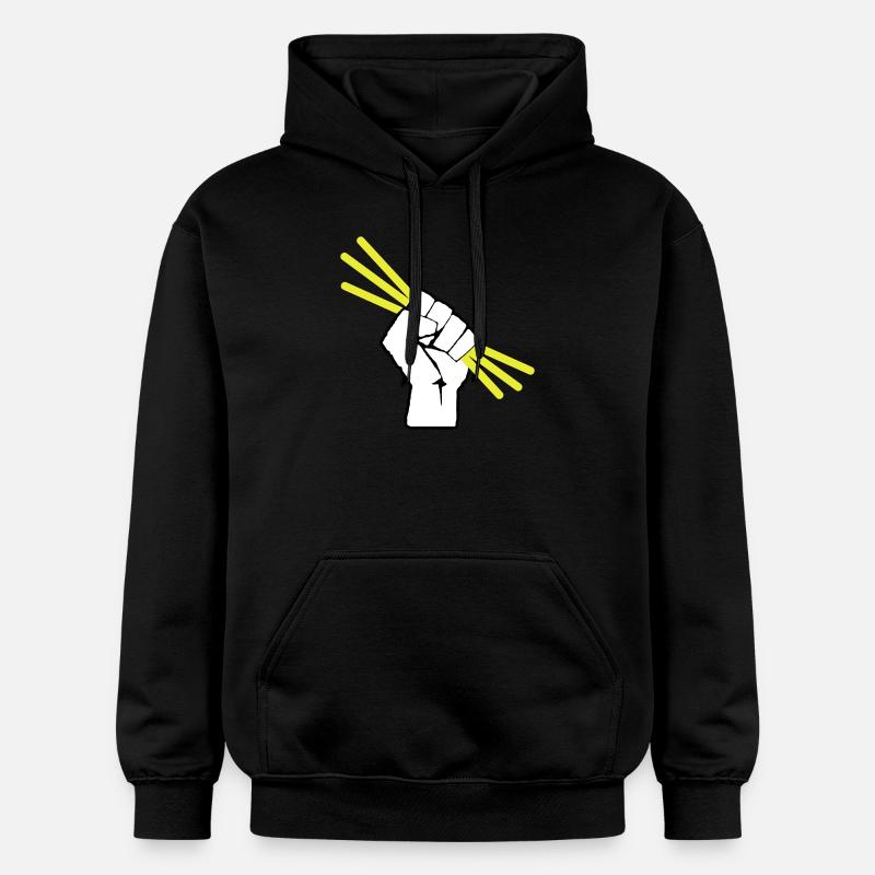 Leuchtstäbchen - Knicklicht - Faust - Gildan Unisex Softstyle® Midweight Hoodie - Schwarz