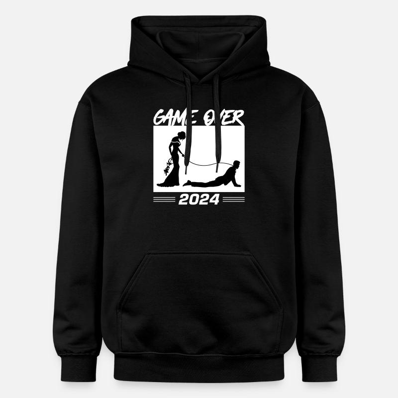 Mariage Game Over 2024 - Sweat à capuche Softstyle® Gildan Unisexe - noir