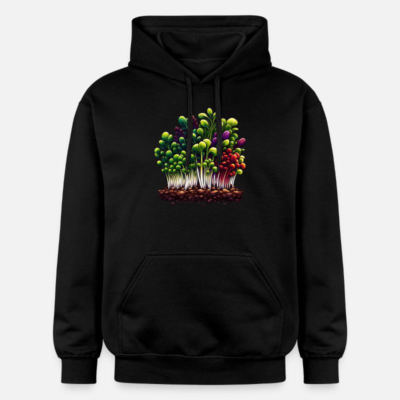Micro-pousses Agriculture Pousses végétaliennes - Sweat à capuche Softstyle® Gildan Unisexe - noir
