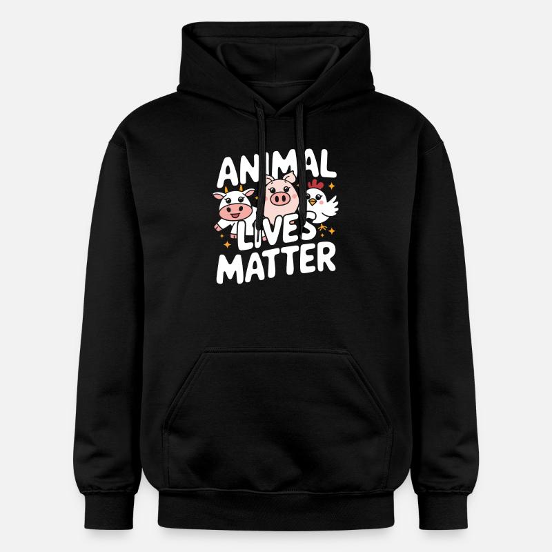 Végétarien Végétalien Végétarien Végétarien - Sweat à capuche Softstyle® Gildan Unisexe - noir