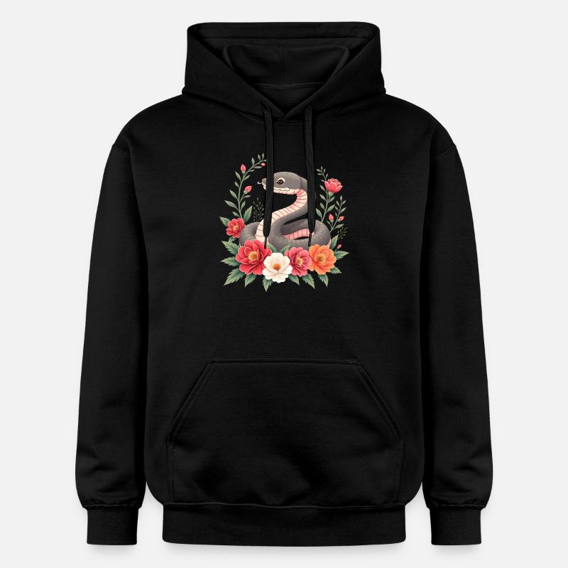 Nouvel An lunaire - Serpent 2025 - Sweat à capuche Softstyle® Gildan Unisexe - noir