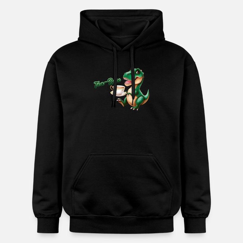 Tea-Rex |T-Rex | Rex | Dinosaure | Calembour - Sweat à capuche Softstyle® Gildan Unisexe - noir