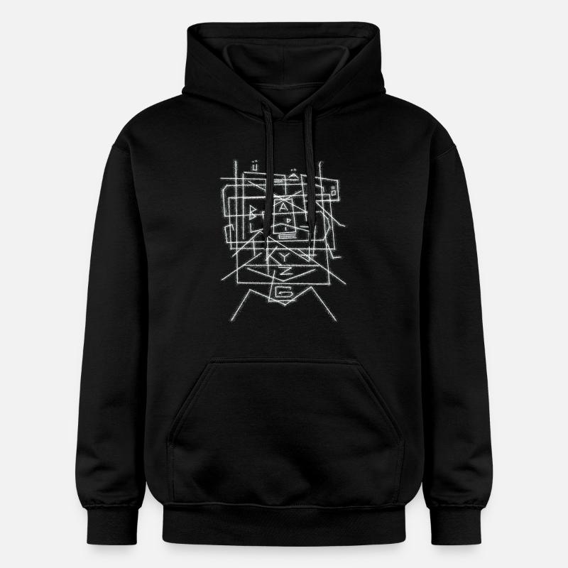 Modèle de caractères alphabet ABC - Sweat à capuche Softstyle® Gildan Unisexe - noir