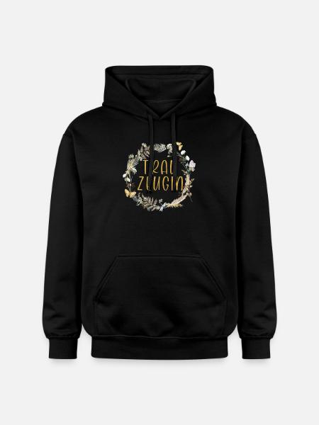 Trauzeugin! Boho Kranz, personalisierbar - Gildan Unisex Softstyle® Midweight Hoodie - Schwarz