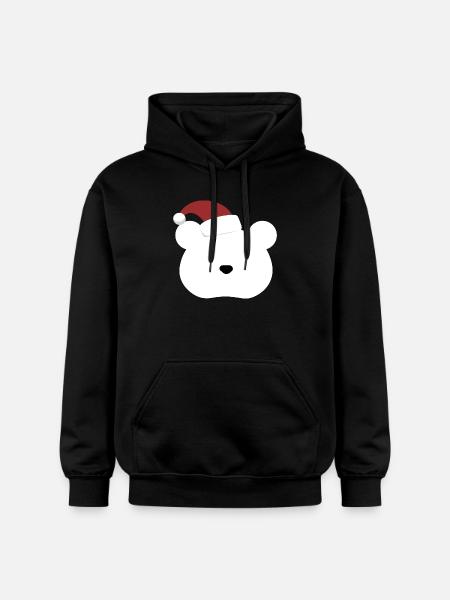 Polar Bear- Christmas edition - Gildan Unisex Softstyle® Midweight Hoodie - Schwarz
