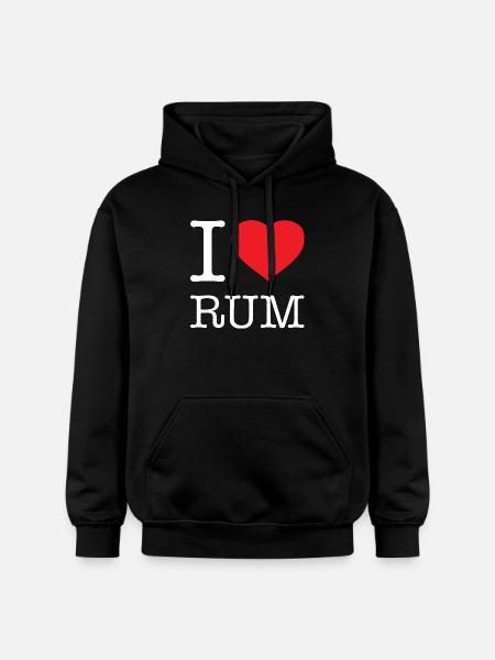 I LOVE RUM - Gildan Unisex Softstyle® Midweight Hoodie - black