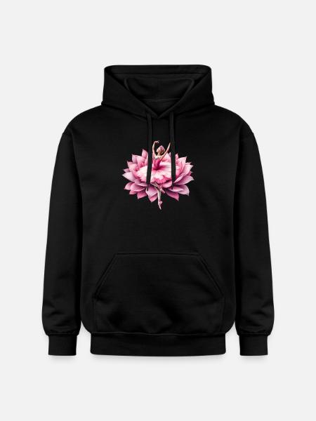 Ballet dancer with tutu - Gildan Unisex Softstyle® Midweight Hoodie - black