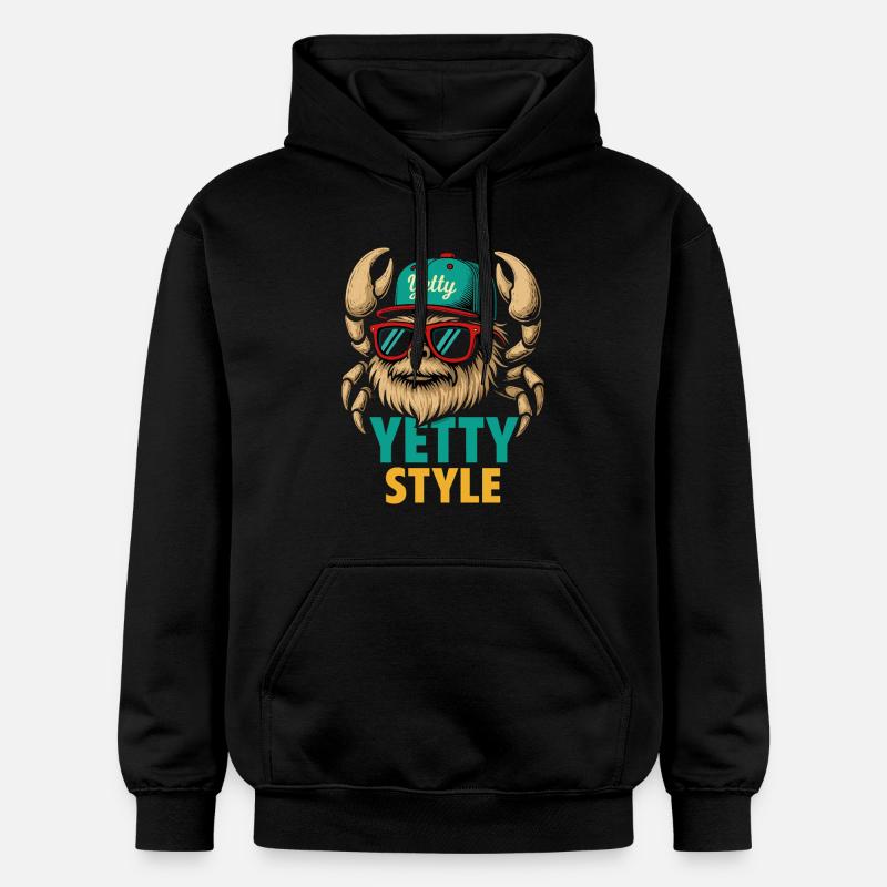 Yetty Style Yeti Graphic - Gildan Unisex Softstyle® Midweight Hoodie - black