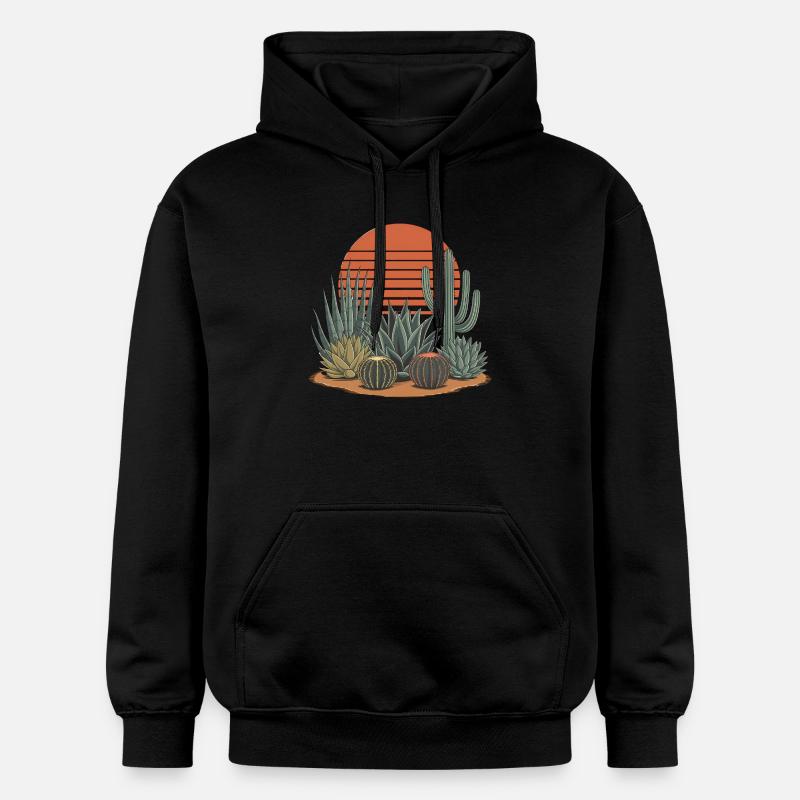 Cactus Boho Nature - Sweat à capuche Softstyle® Gildan Unisexe - noir