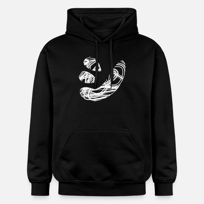 Texte japonais 'シ' (shi) motif - Sweat à capuche Softstyle® Gildan Unisexe - noir