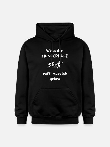 Wenn_der_HUNDEPLATZ_ruft _muss_ich_gehen - Gildan Unisex Softstyle® Midweight Hoodie - black