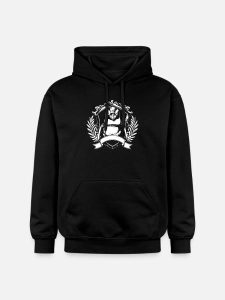 Pinguin Wappen Crest - Gildan Unisex Softstyle® Midweight Hoodie - Schwarz