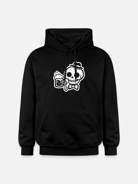 Skelett Bier - Gildan Unisex Softstyle® Midweight Hoodie - Schwarz