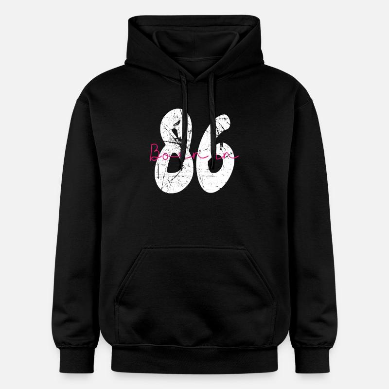 Né en 86 Neon Retro - Sweat à capuche Softstyle® Gildan Unisexe - noir