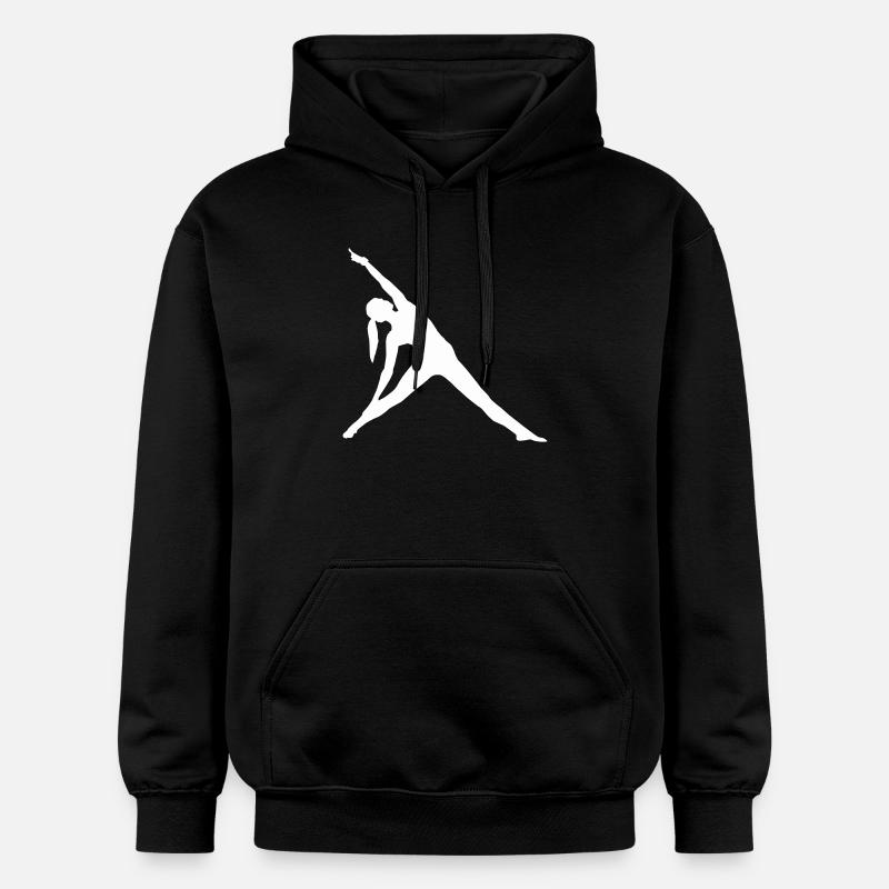 Danseur de silhouette étirée - Sweat à capuche Softstyle® Gildan Unisexe - noir