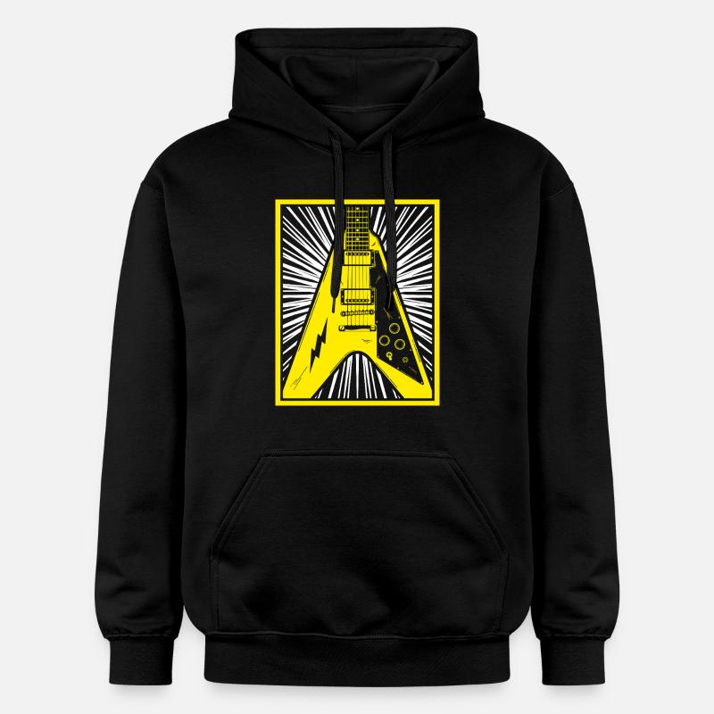 Silhouette de guitare électrique - Sweat à capuche Softstyle® Gildan Unisexe - noir
