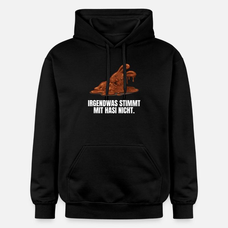Bunny Easter Chocolate Bunny Funny - Gildan Unisex Softstyle® Midweight Hoodie - black