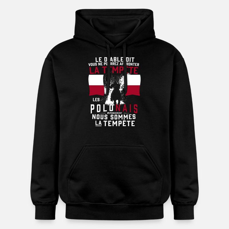 Tempête Polonais - Sweat à capuche Softstyle® Gildan Unisexe - noir