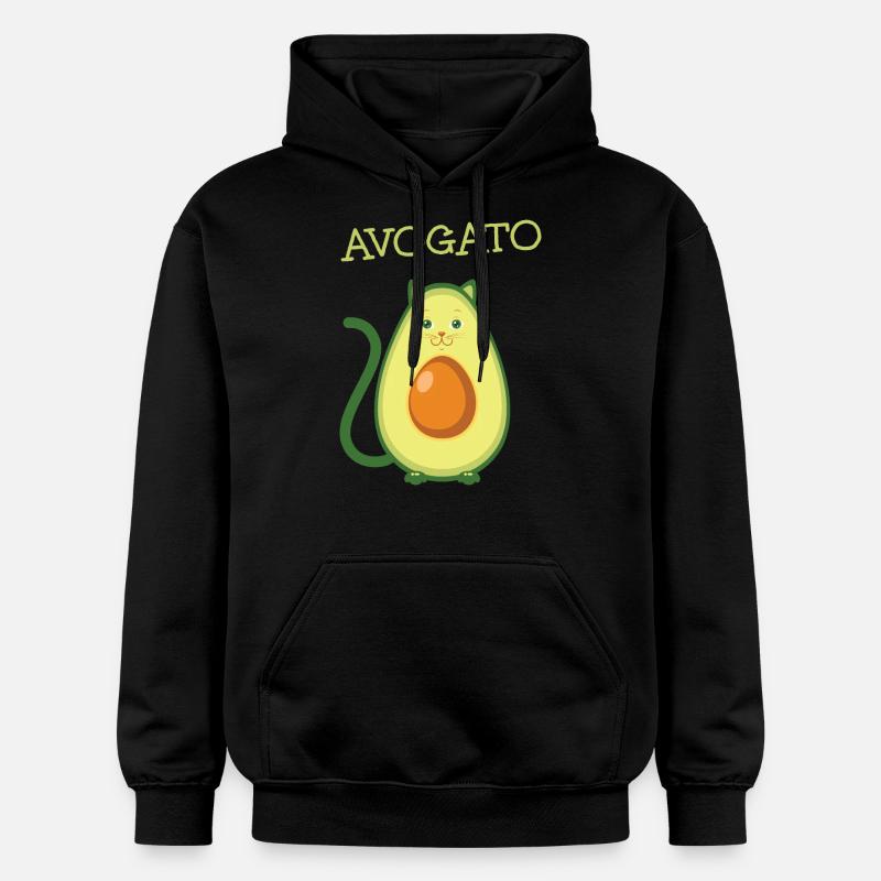 Avogato, Avocado Cat - Sweat à capuche Softstyle® Gildan Unisexe - noir