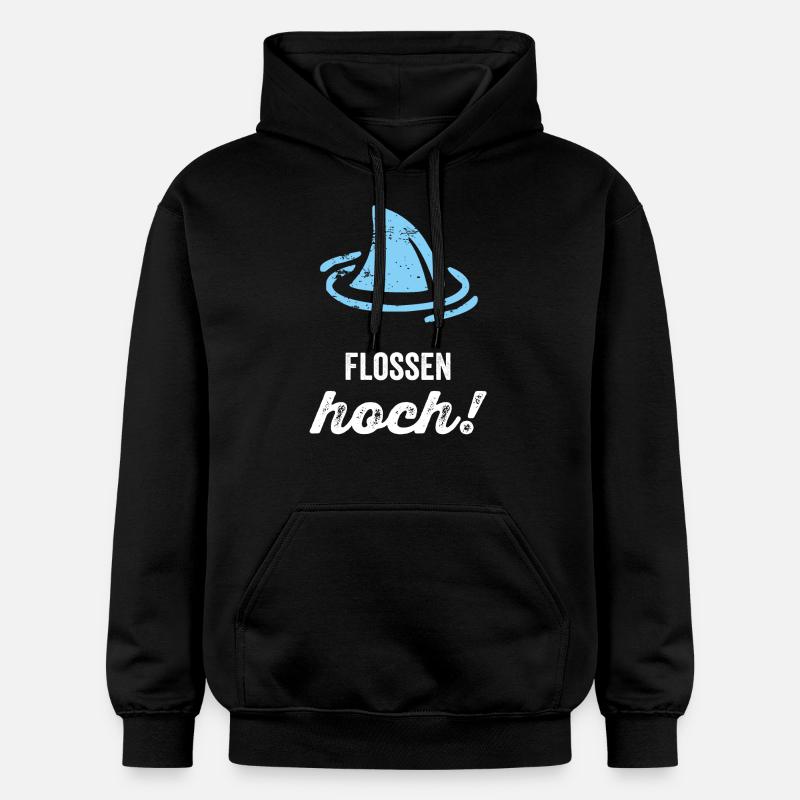 Flossen Hoch! - Gildan Unisex Softstyle® Midweight Hoodie - Schwarz