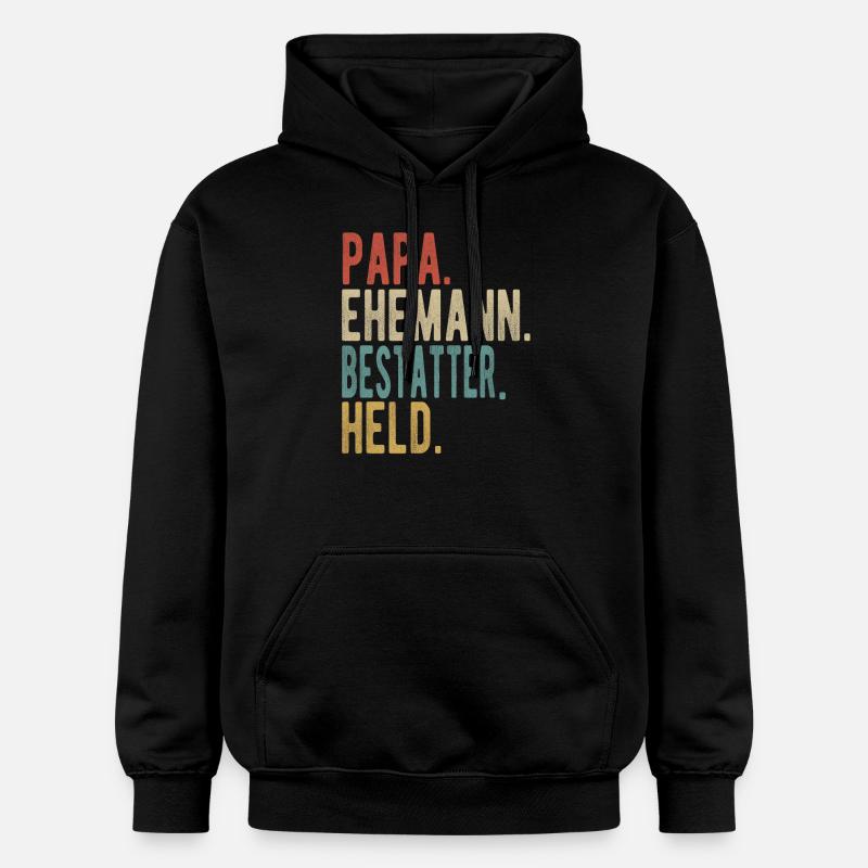 Bestatter Papa Ehemann Held - Gildan Unisex Softstyle® Midweight Hoodie - Schwarz